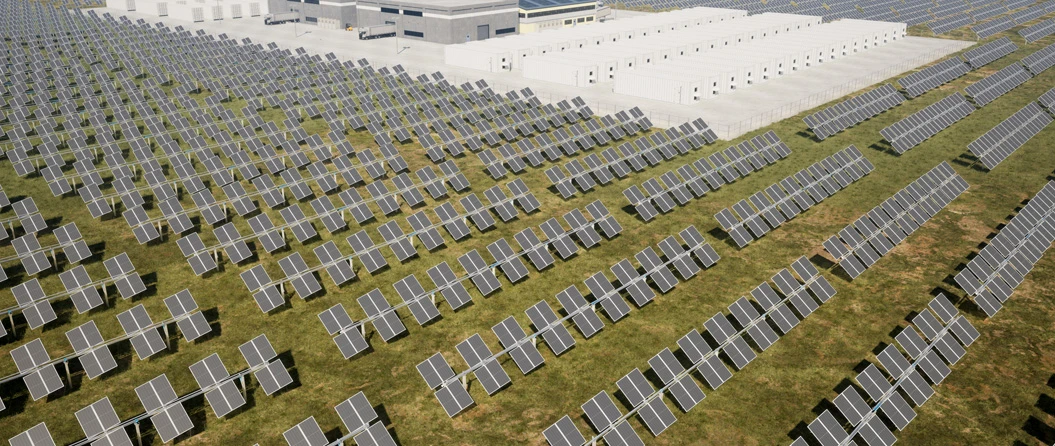 Centrais de energia de grande escala montadas no solo